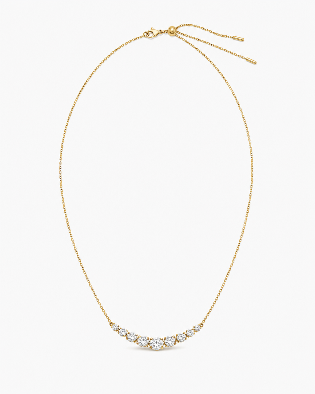 Dainty Graduated Diamond Necklace