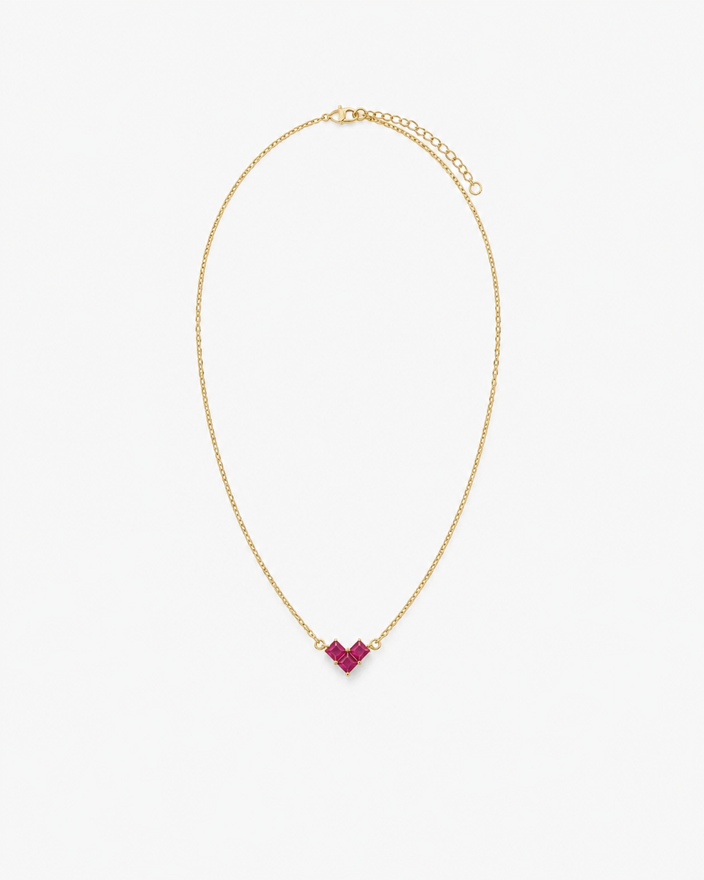 Dainty Personalized Heart Birthstone Necklace