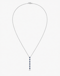 Dainty Sapphire Diamond Bar Necklace