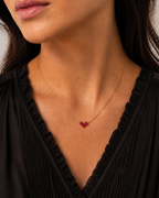 Dainty Personalized Heart Birthstone Necklace