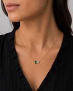 Toi Et Moi Emerald Diamond Necklace