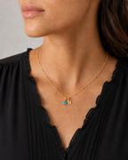 Personalized Birthstone Initial Necklace