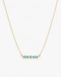 Personalized Initial Morse Birthstone Necklace