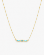 Personalized Initial Morse Birthstone Necklace