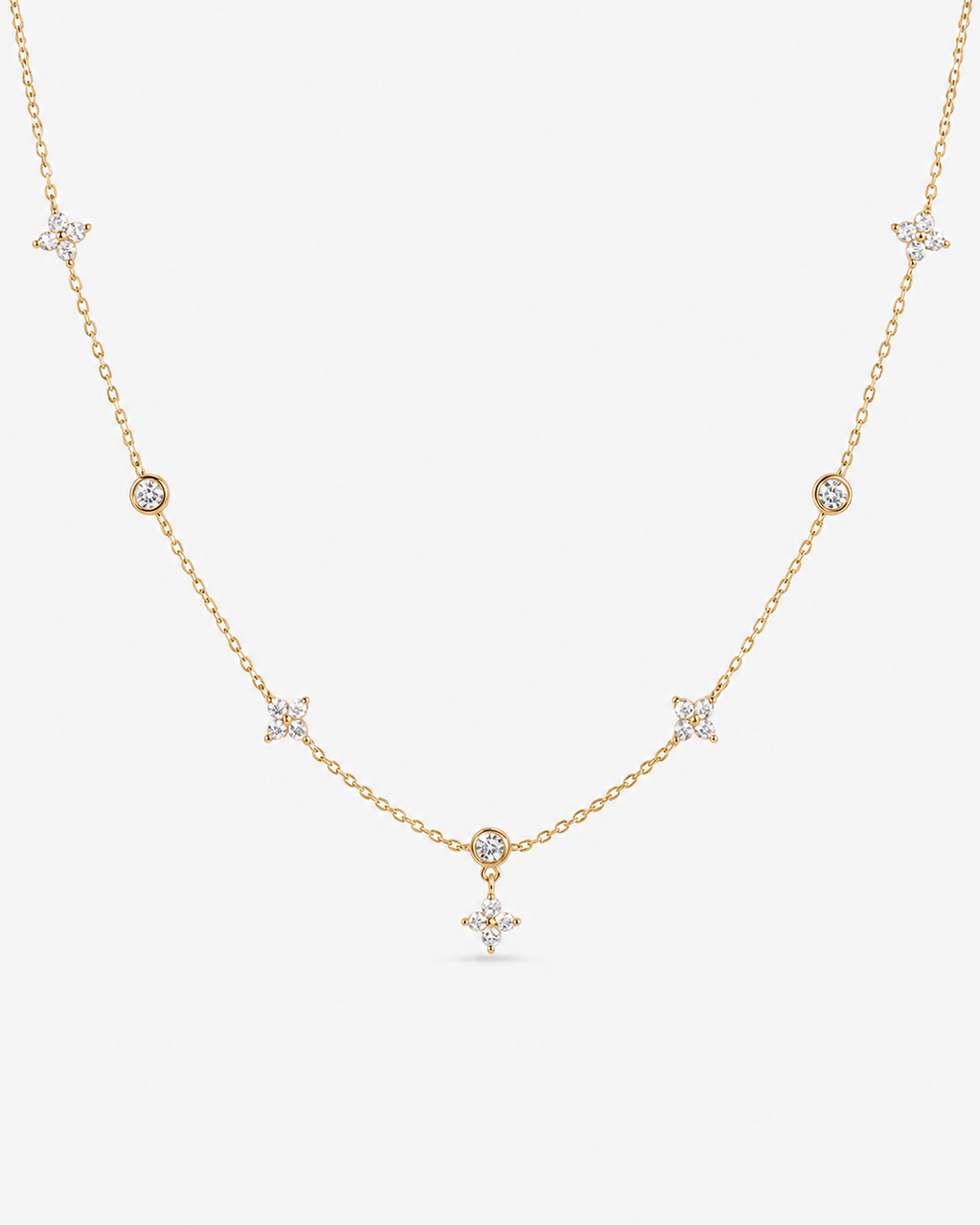 Diamond Station Necklace