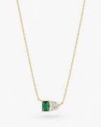 Toi Et Moi Emerald Diamond Necklace