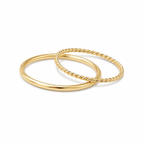 Simple Twisted Stacking Ring Set