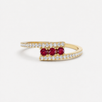 Ruby Diamond Tennis Band Ring