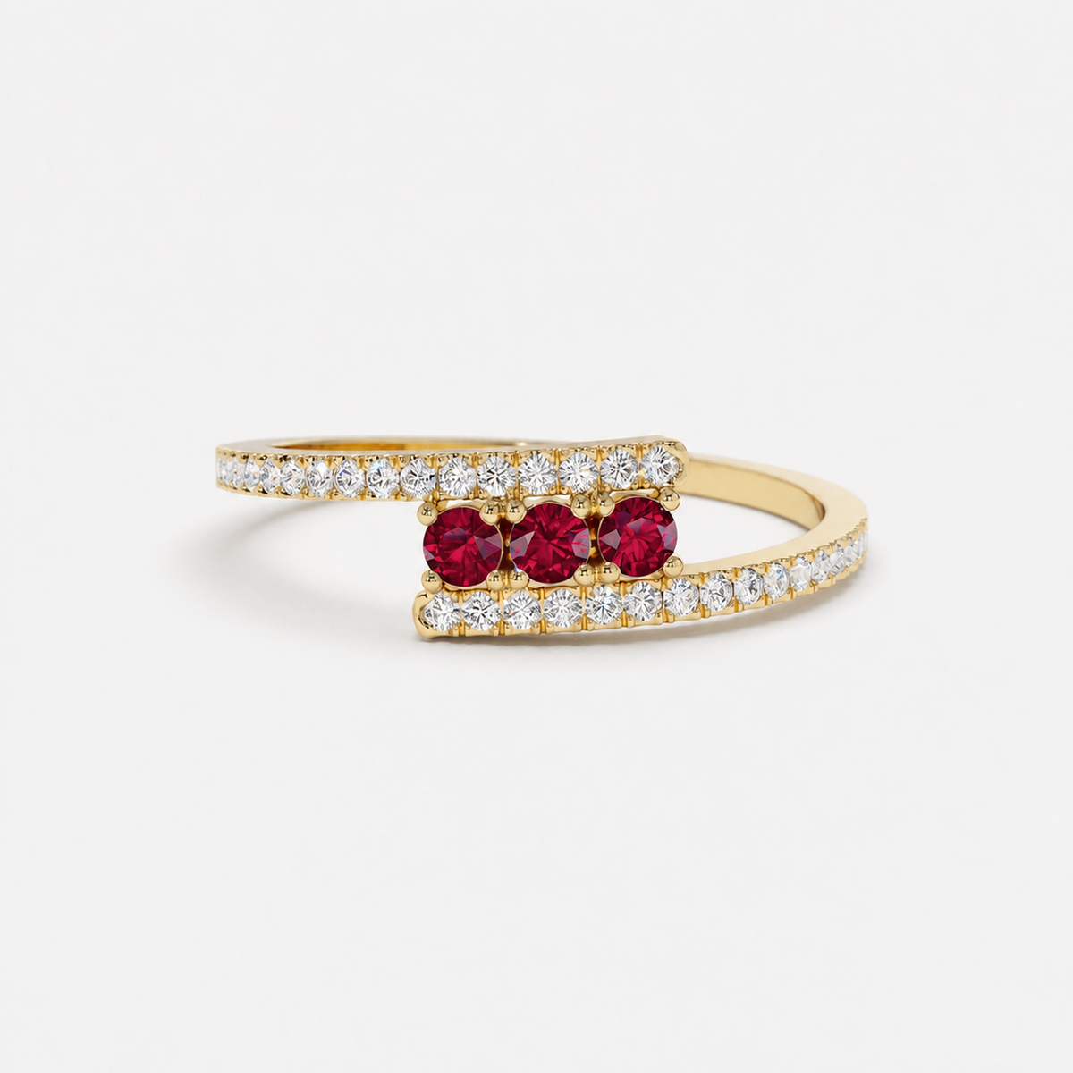 Ruby Diamond Tennis Band Ring