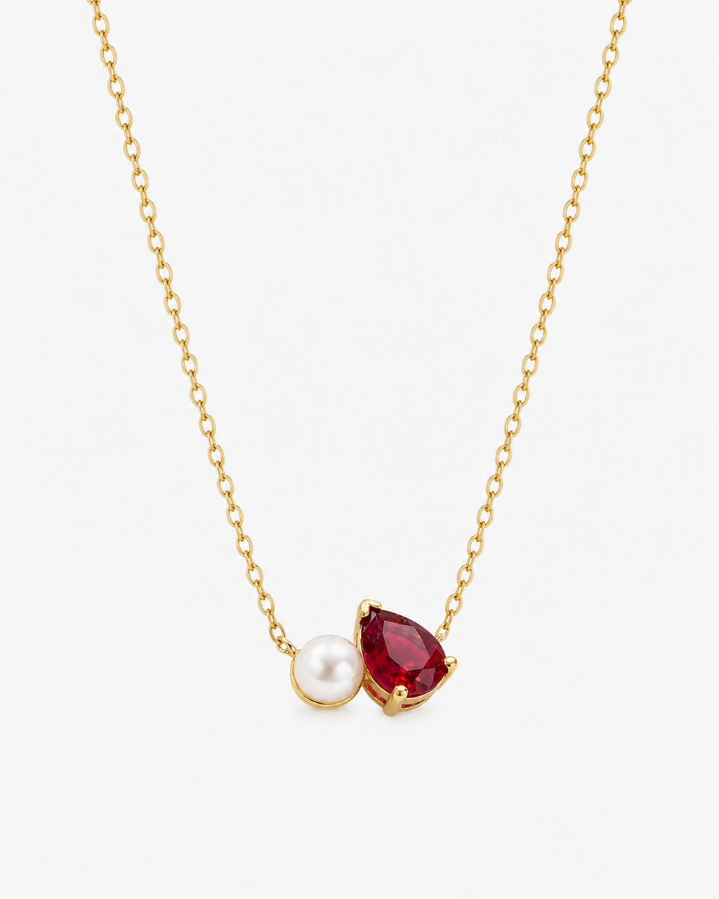 Pearl Gemstone Pendant Necklace