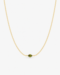 Personalized Dainty Marquise Birthstone Necklace
