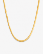 Gold Herringbone Chain Necklace