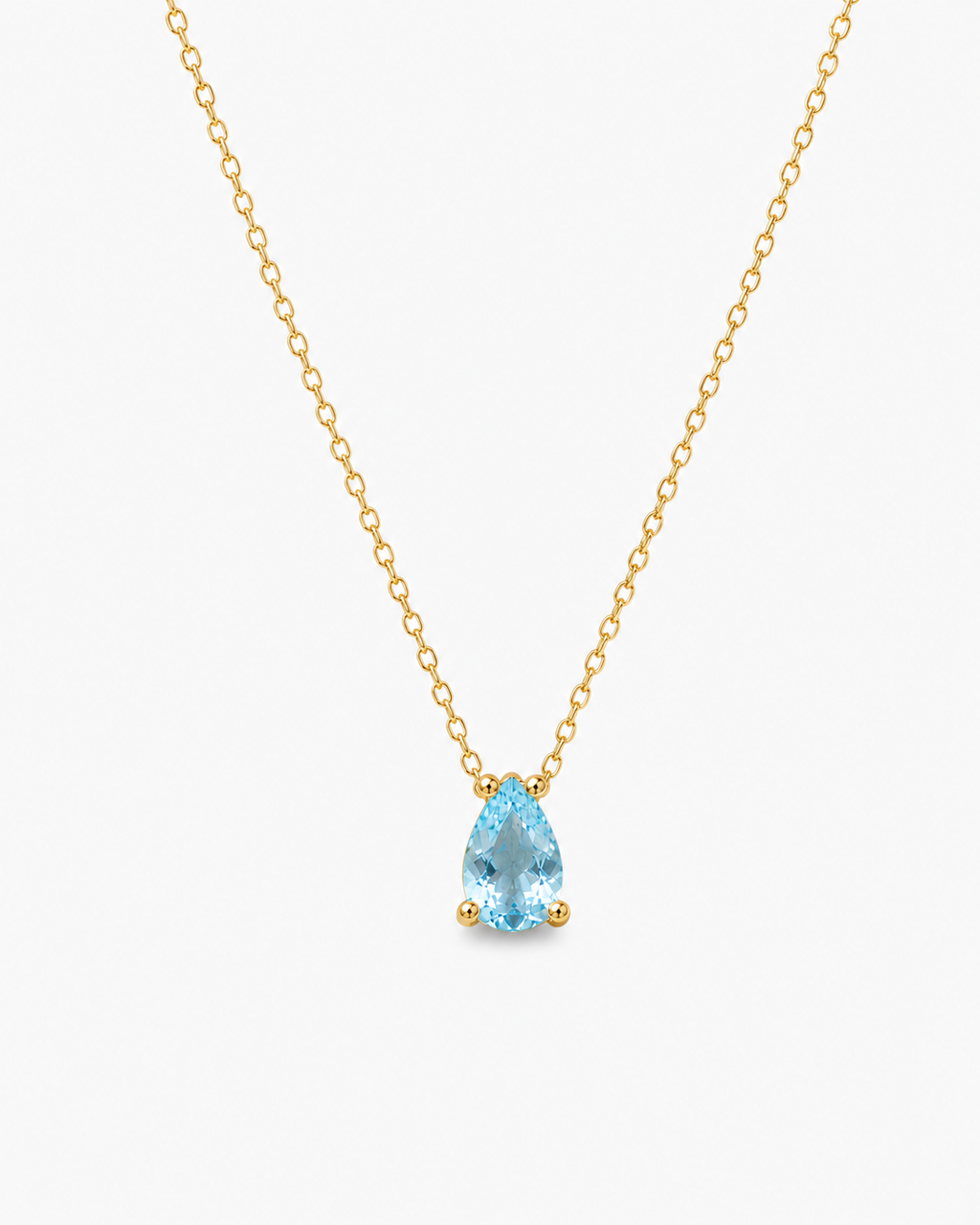 Pear Cut Birthstone Necklace