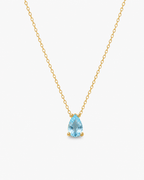 Pear Cut Birthstone Necklace