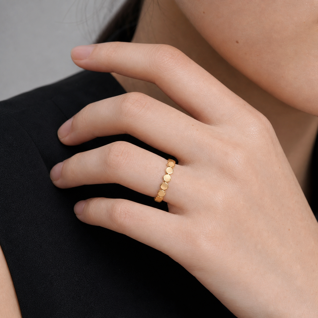Minimalist Dot Band Ring