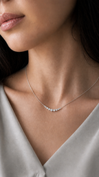 Dainty Graduated Diamond Necklace