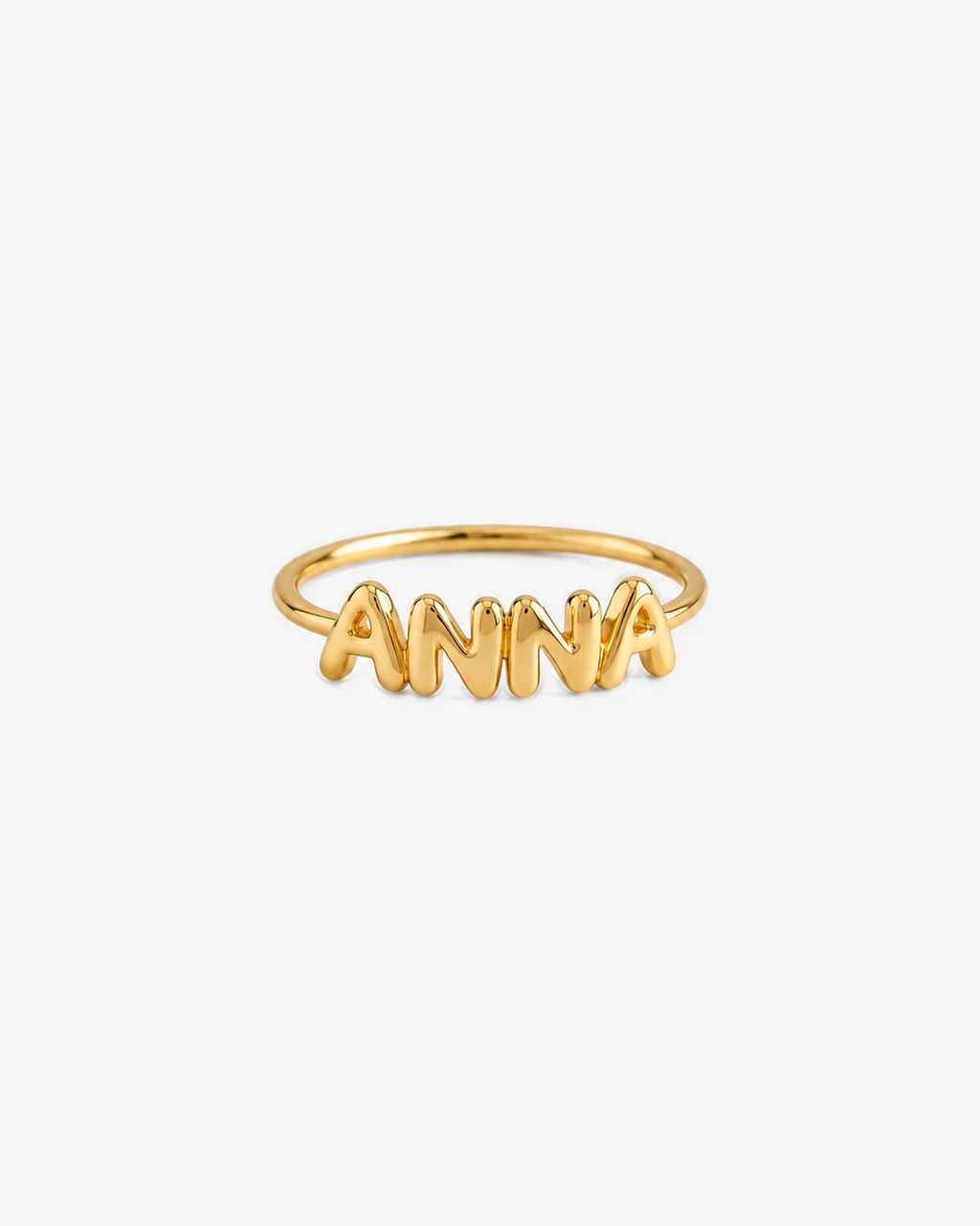 Personalized Bubble Name Ring
