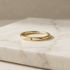 Personalized Initial Letter Band Ring
