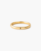 Personalized Initial Letter Band Ring