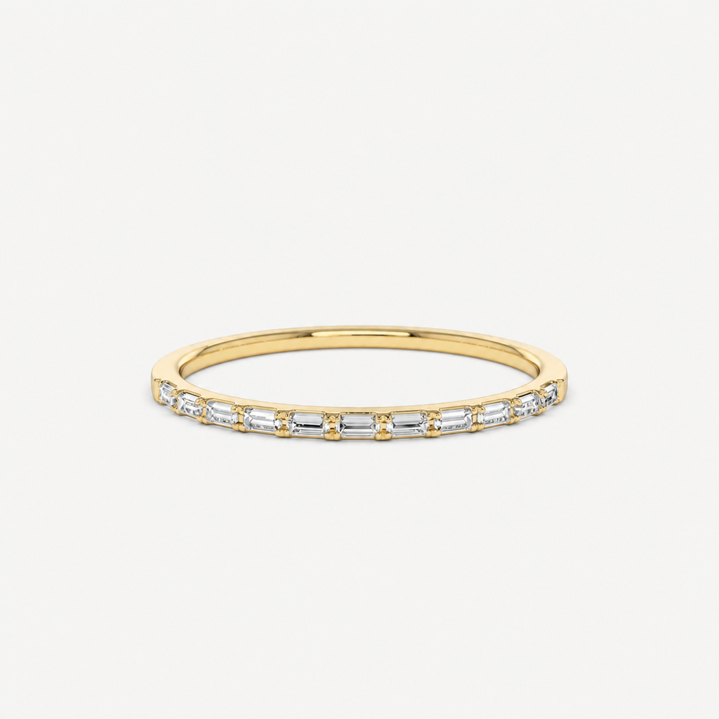 Dainty Baguette Diamond Half Band