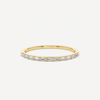Dainty Baguette Diamond Half Band