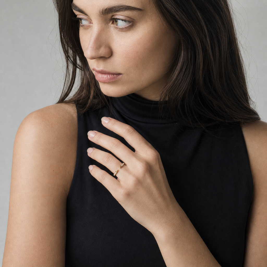 Stackable Pavé Diamond Ring