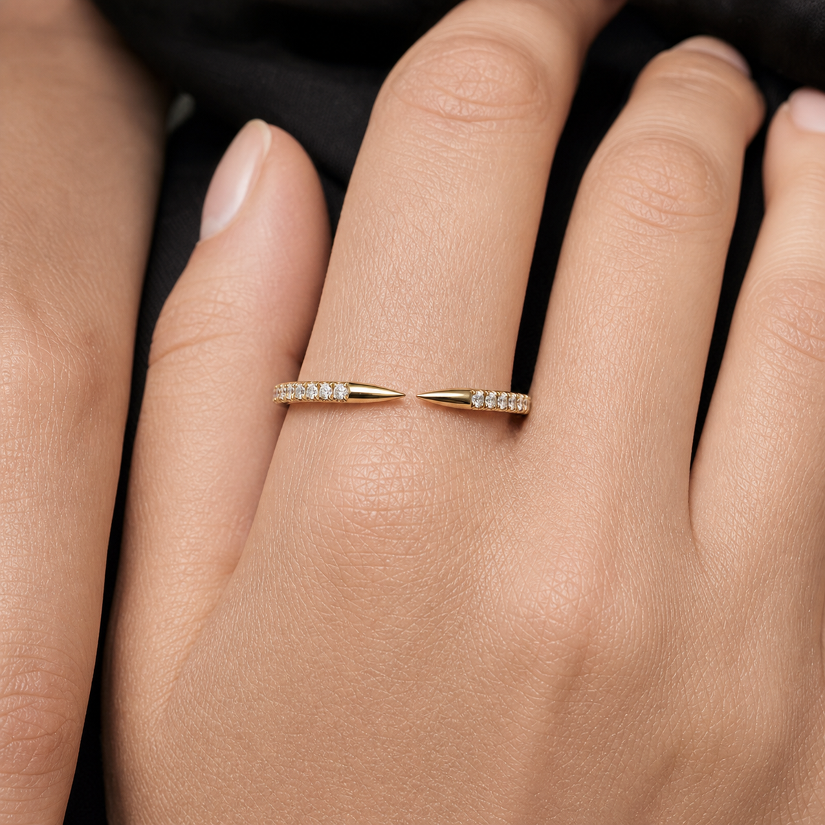 Stackable Pavé Diamond Ring