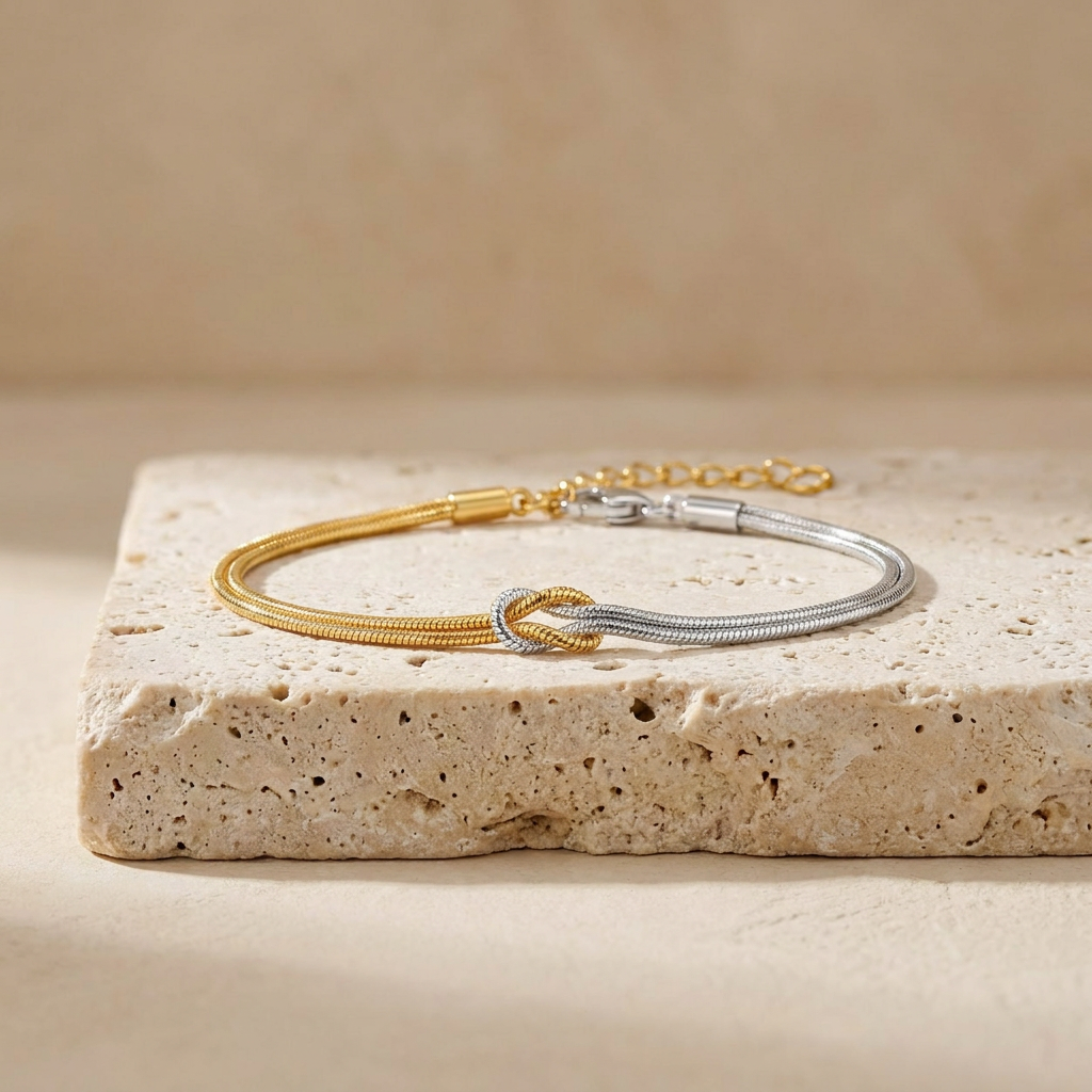 Classic Couple Love Knot Bracelet
