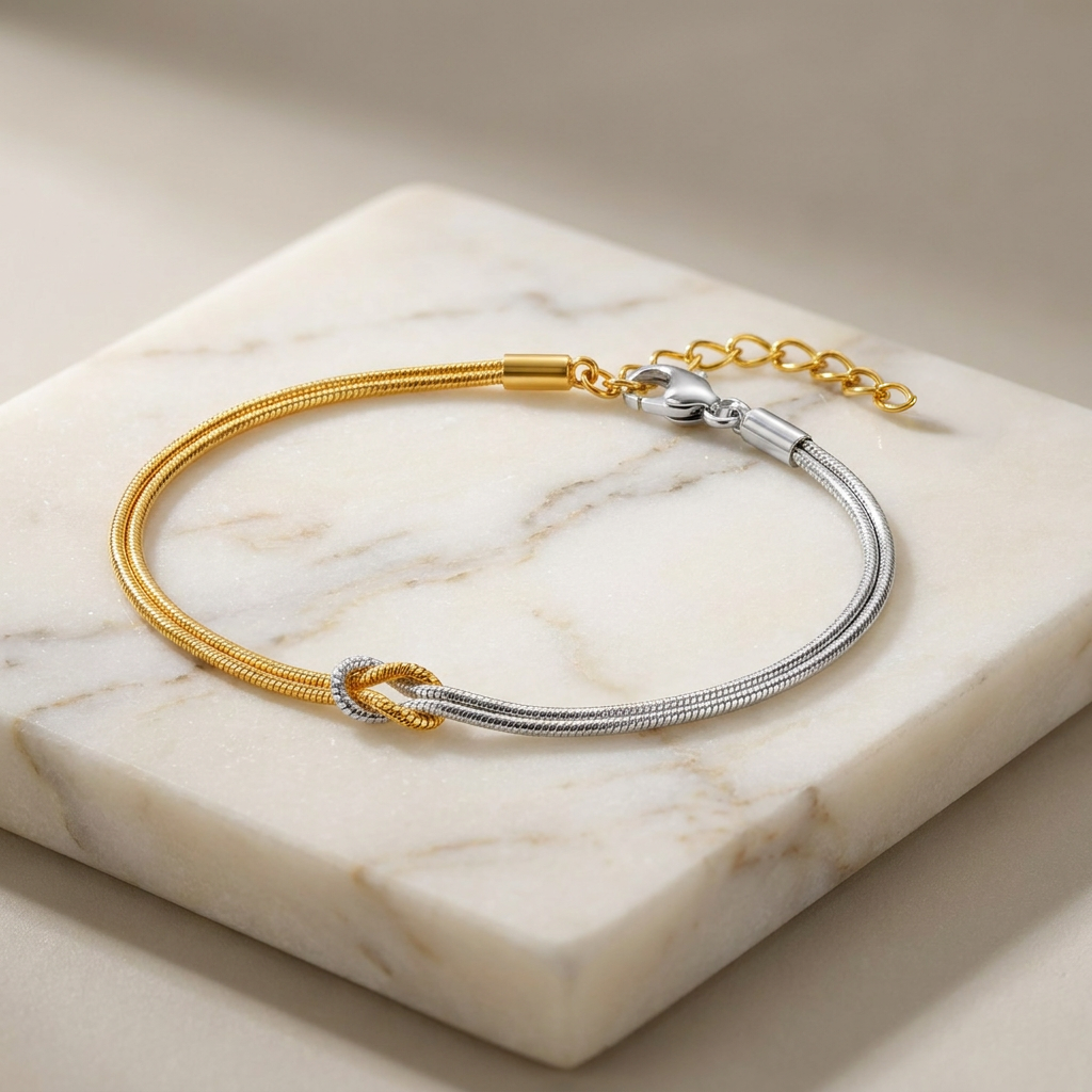 Classic Couple Love Knot Bracelet