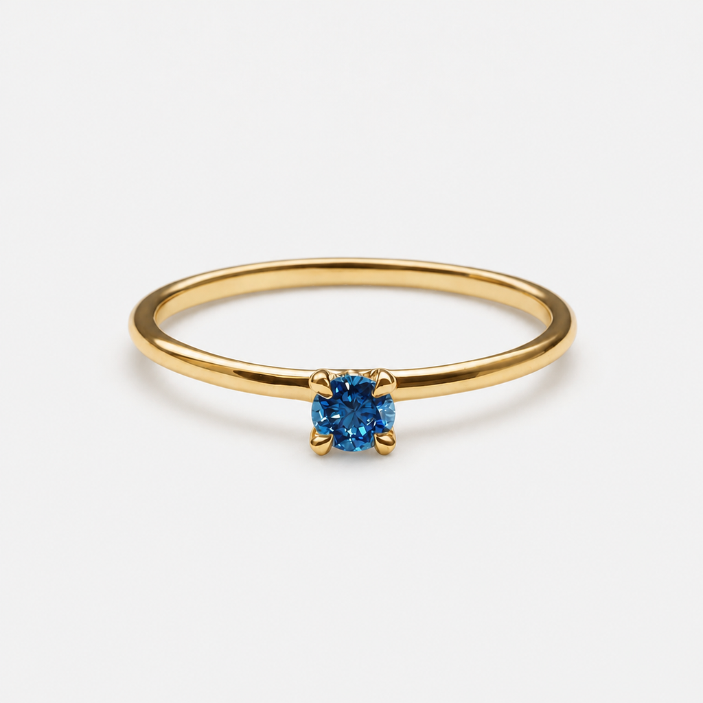 Dainty Blue Topaz Statement Ring