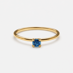 Dainty Blue Topaz Statement Ring
