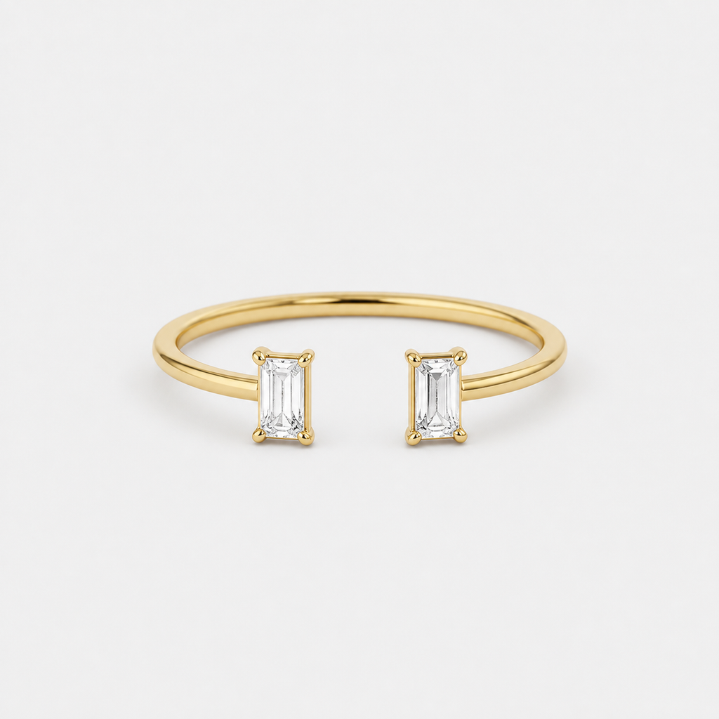 Duo Diamond Open Wedding Band