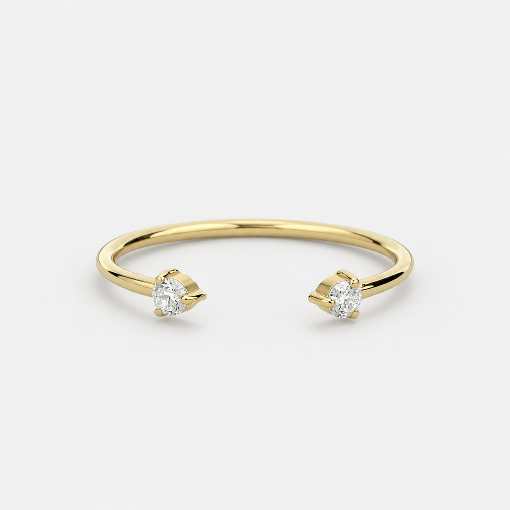Dual Diamond Cuff Ring