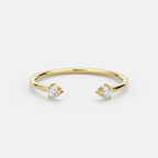 Dual Diamond Cuff Ring