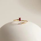Personalized Toi Et Moi Open Band Ring