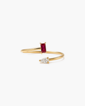 Personalized Toi Et Moi Open Band Ring