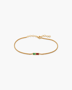 Personalized Baguette Birthstone Bracelet