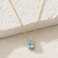 Pear Cut Birthstone Necklace