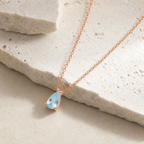 Pear Cut Birthstone Necklace