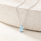 Pear Cut Birthstone Necklace