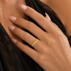 Personalized Bubble Name Ring